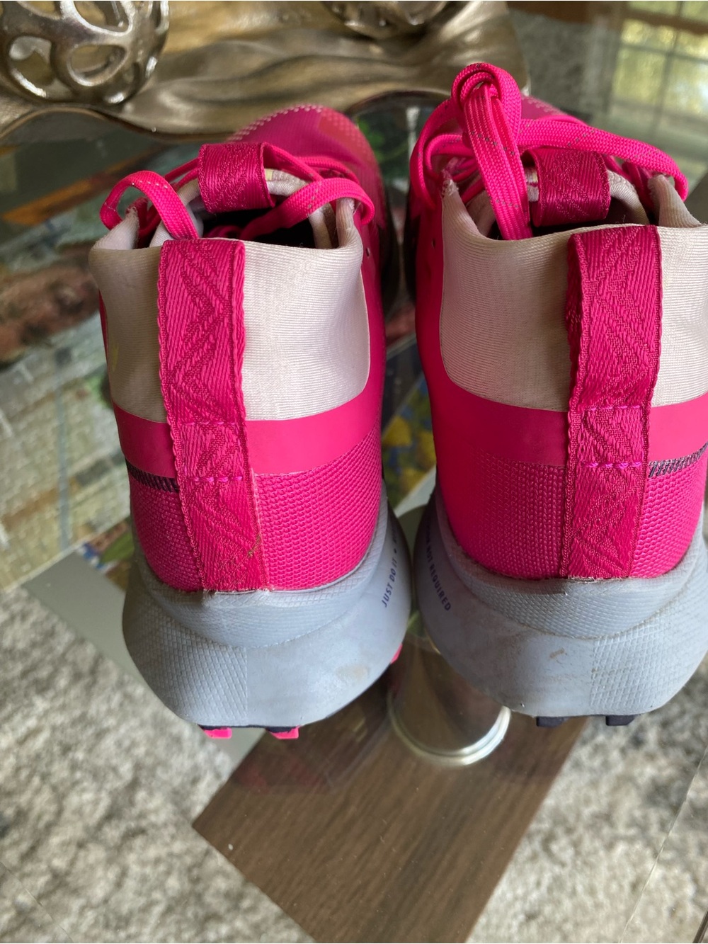 Nike Women's Pegasus Trail Gore Tex Hot Pink and Yellow Trail Running Shoes - Picture 5 of 10